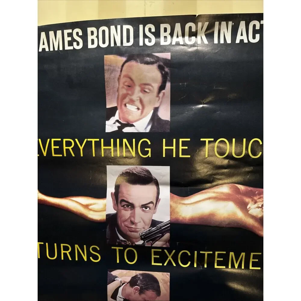 1962 James Bond Goldfinger Movie Poster 36x24